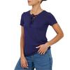 Brave Soul Womens/Ladies Plain Lace Up T-Shirt