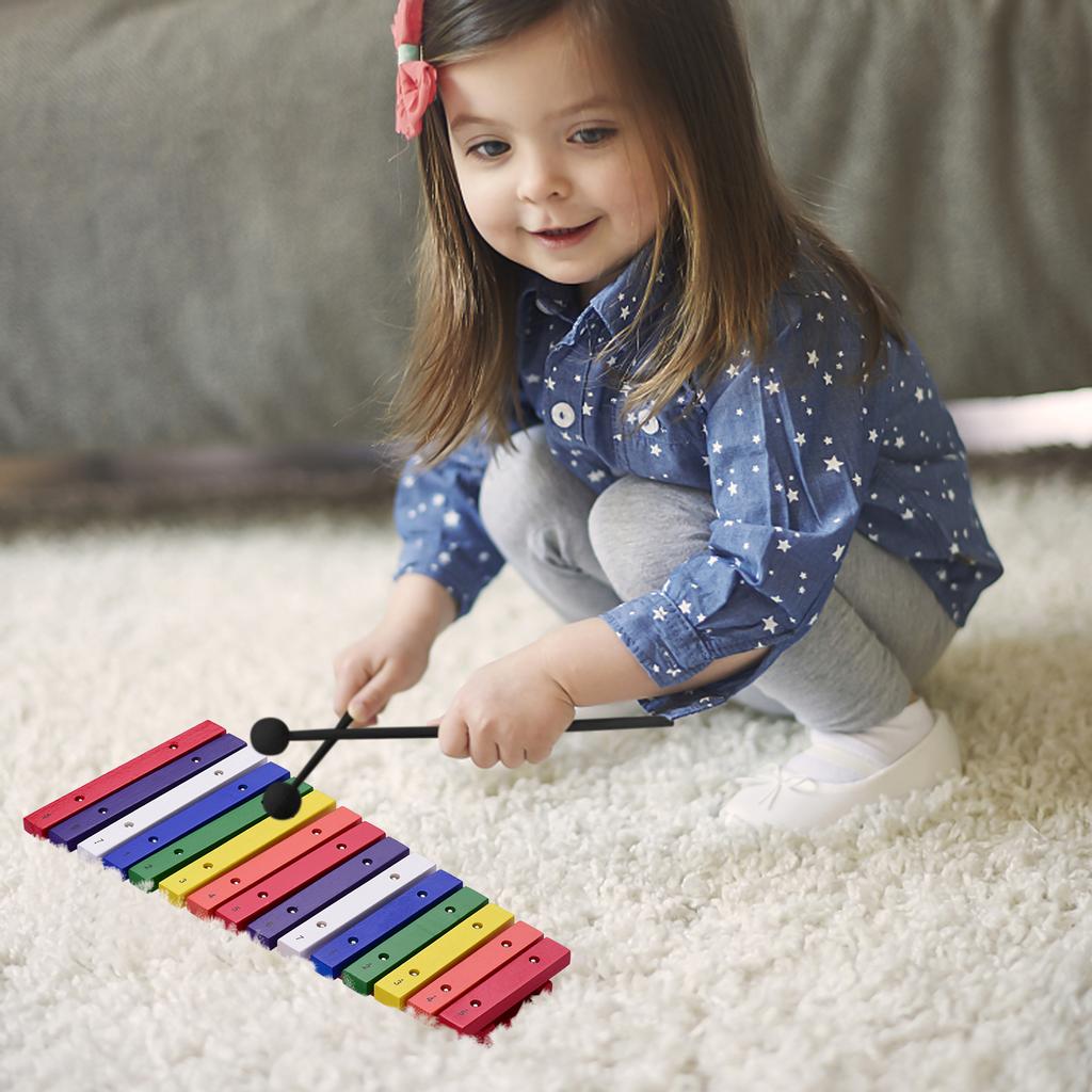 Ammoon 15 Keys Xylophone Colorful Musical Percussion Instrument Early Education Instrument for