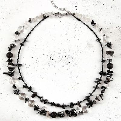 Rubati Necklace_THANATOS Layered Black Hematite