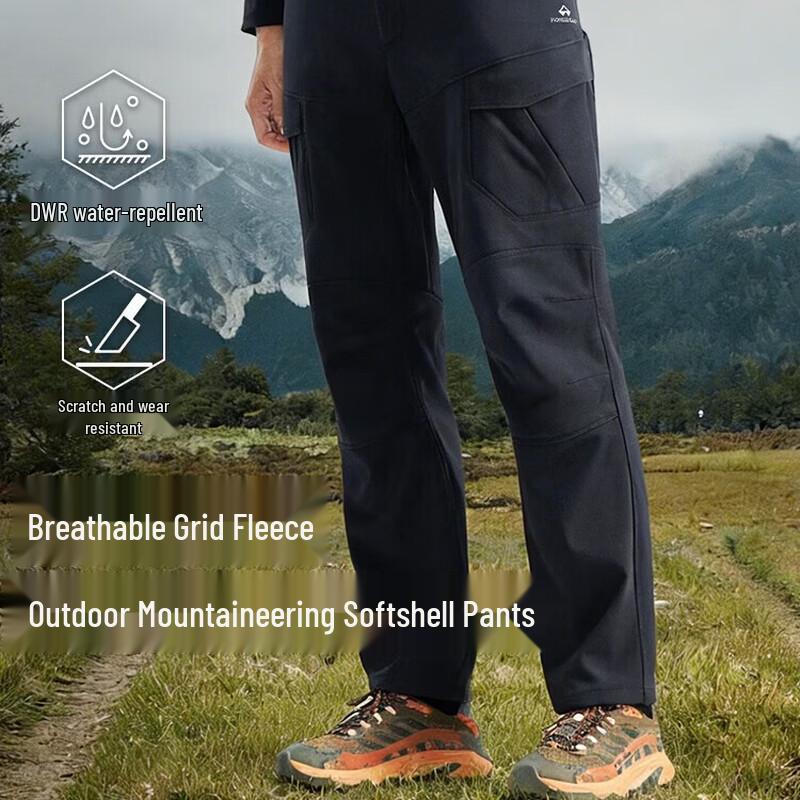 Pioneer Camp Men's Fleece-Lined Softshell Straight-Leg Pants