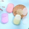 50Pcs Travel Disposable Mini Washing Hand Bath Clean Scented Slice Soap Paper