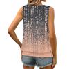 Women's Summer Vest Loose Pleated Round Neck Shirt Casual Sleeveless Top