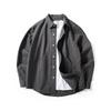 Men's Workwear Shirt, Long-Sleeve, Thickened, Washed, Vintage-Style, Pure Cotton, Loose Fit, American Retro, Casual Shirt Jacket, Trendy