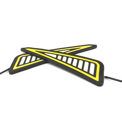 LED pás na nárazník auta Cob Denné svietenie Žltý smerový ukazovateľ Denné svetlo DRL