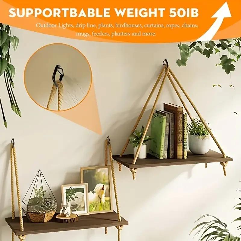 10 Stück Quadratische Karabinerhaken mit Sicherheitsverschluss: Stabiles Aufhängen mit Schnallen für Bonsai, sturzsicher