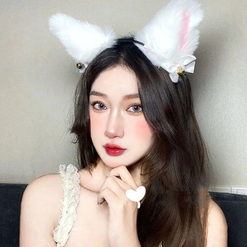 Cat Ears & Choker Set: Sexy Fox Headband & Rabbit Hair Clip for Women – Perfect for Christmas Lingerie