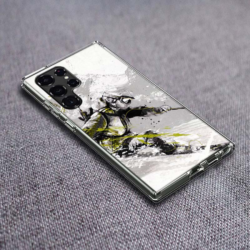 Skiing Snow Snowboard Ski Phone Case For Samsung Galaxy S24 S23 S21 S20 FE S22 S26 Ultra S25 Edge S10 Plus Cover Clear TPU Capa