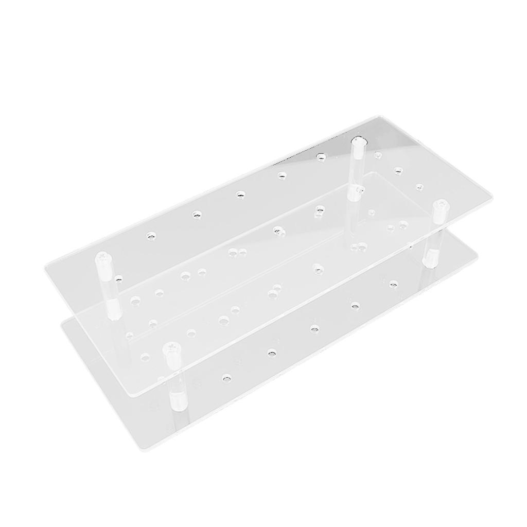 Cake Pop Holder Acrylic 21 Hole Reusable Transparent 2 Layer Cake Pop Stand Display Holder for Weddings Baby Showers