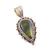 Natural Ocean Jasper 925 Solid Sterling Silver Jewelry TwoTone Pendant 1.5" Y9L67