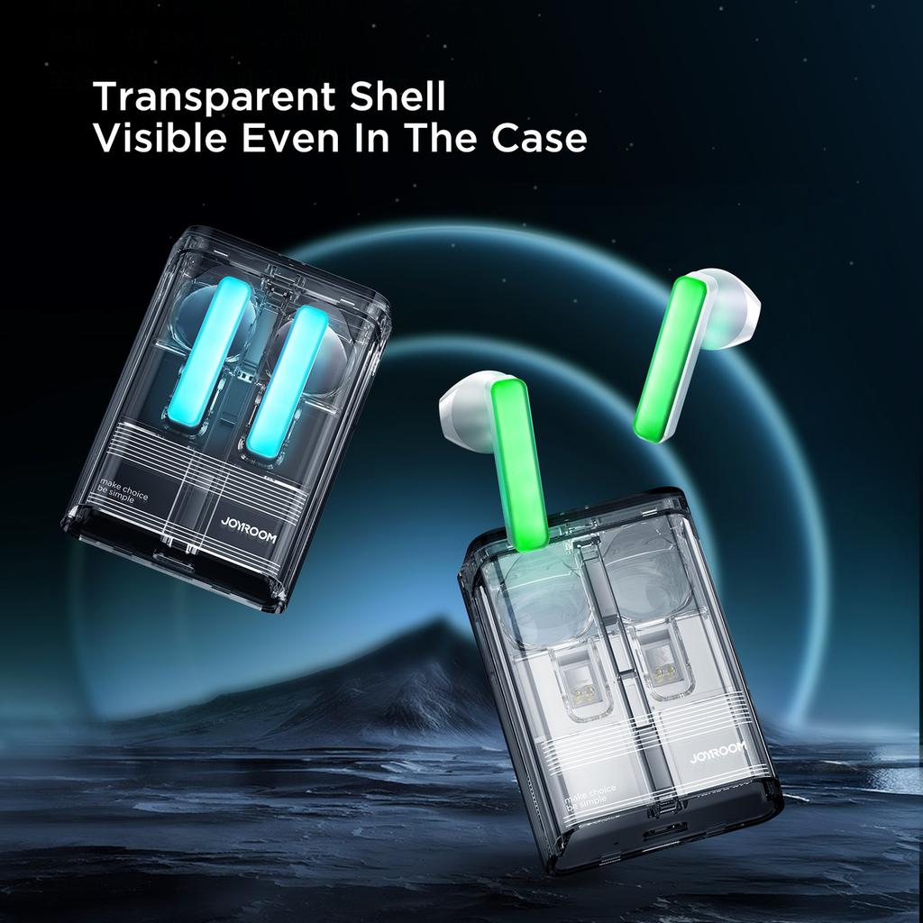 Joyroom IceLens TWS Bluetooth-Ohrhörer mit LED-Beleuchtung - Weiß