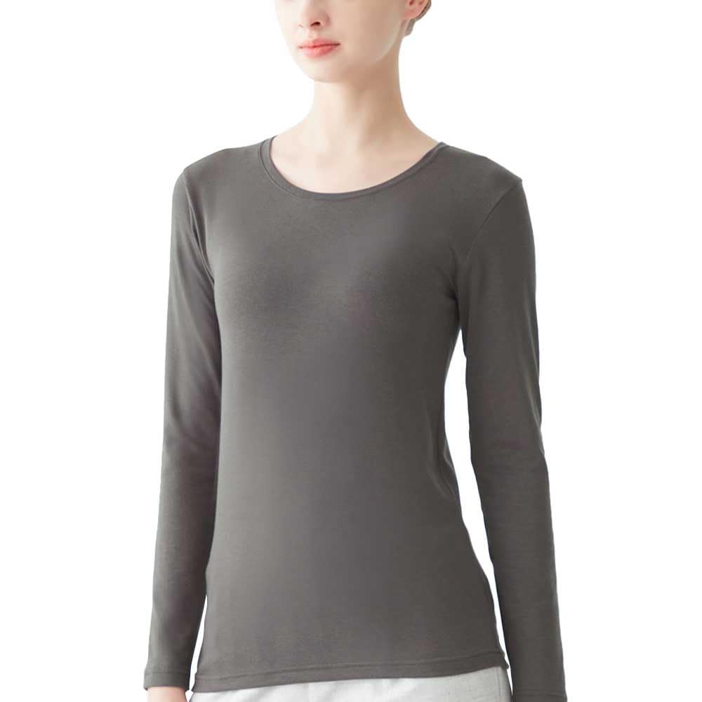 

Long Sleeve Inner Fire Medium Brushed Cold Winter Prevents Moisture Generates Warm Acedron Charcoal Gray [Gunze] Acedron, Thick, Lining, Sweat,