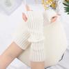 1/2/4pairs Women Long Fingerless Gloves Winter Warmer Mitten Arm Sleeve Casual Soft Girl Goth Clothes Punk Cosplay Accessories