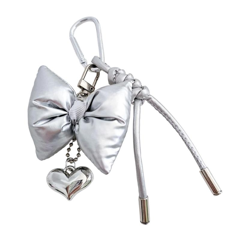 Stylish Heart Bowknot Keychain Pendant Suitable for Women's Handbags Phone Case Purses Adding Style to Your Accessories