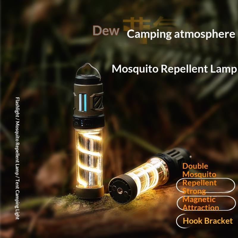 Portable Camping Mosquito Repellent Light With Magnetic Base And Hanging Hook Perfect For Hiking Camping Tent Use