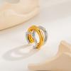 Silver C Shape Ear Cuff Stainless Steel Chunky Triple Ring Clip Punk No Piercing Earrings  Party
