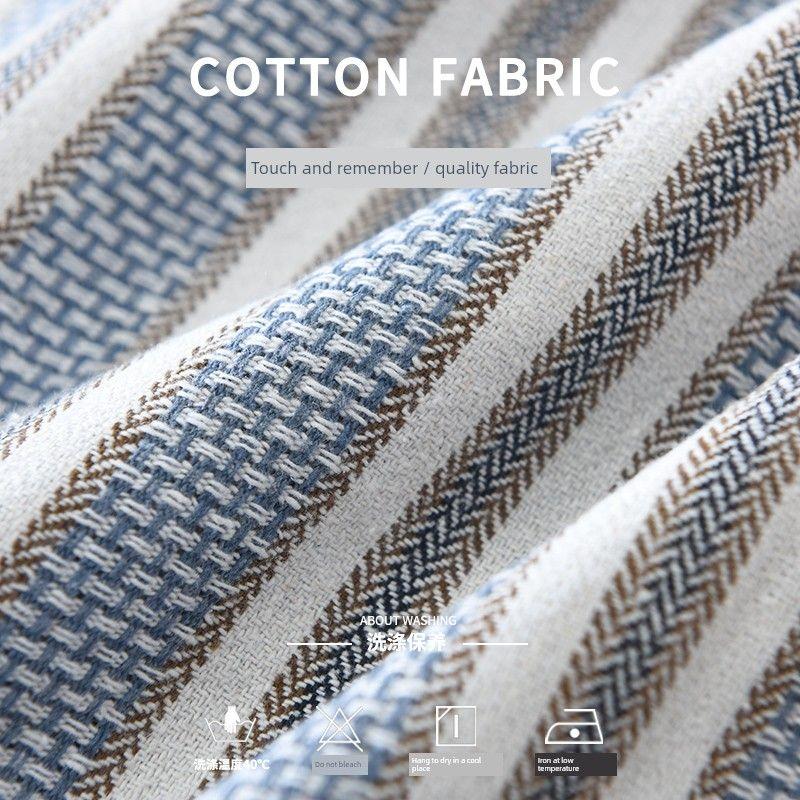 2025 New Japanese-Style Striped Long-Sleeve Shirt Jacket Hong Kong Literary Style College Style Men's Casual Shirt Wrinkle-Free