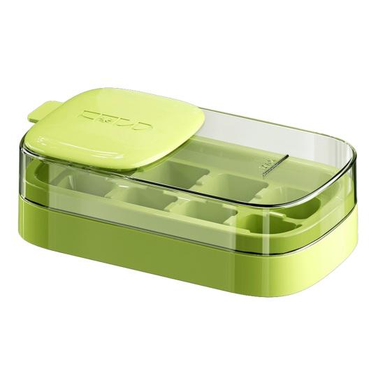 Mini Press-Release Ice Cube Tray with Soft Bottom BPA-Free Plastic Mold for Freezer Easy-Release Leak-Proof Space-Saving Ice Maker for Home Party