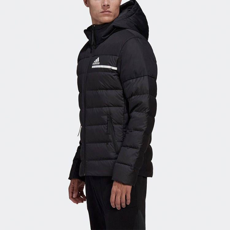 adidas Down Jackets Men's Black Hooded Moderate Other GK5929