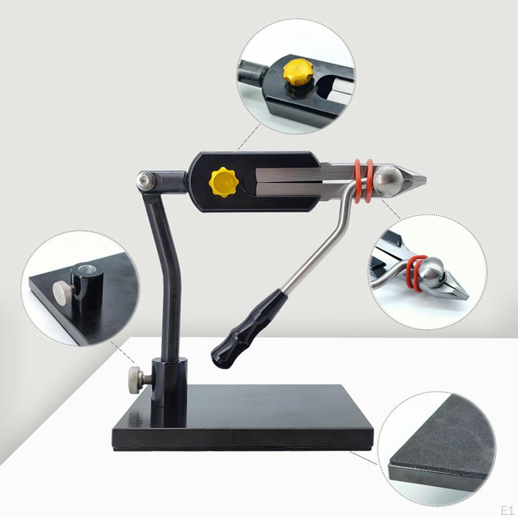 Fly Tying Vise 360° Supplies Portable Easy Adjustment Equipment Tool for Fishing Hooks