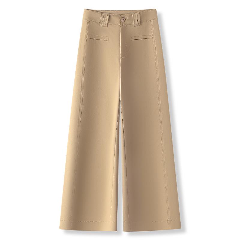 

Women s Khaki High-Waisted Wide-Leg Suit Pants - Spring/Autumn 2026 Collection XL for 115-125 jin хаки