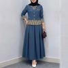 ZANZEA Women Long Sleeve Patchwork Blouse and Long Skirts Casual Two Piece Suit Sets