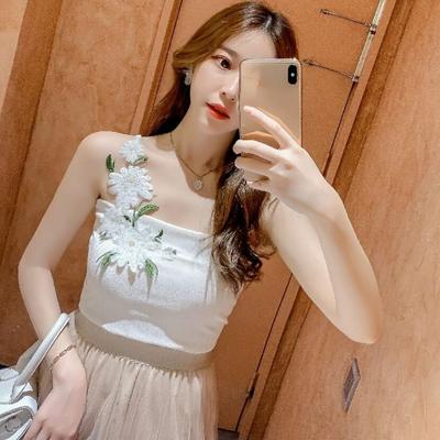 Wearing Hong Kong Style Internet Famous Versatile Vest with Camisole Outside for Women