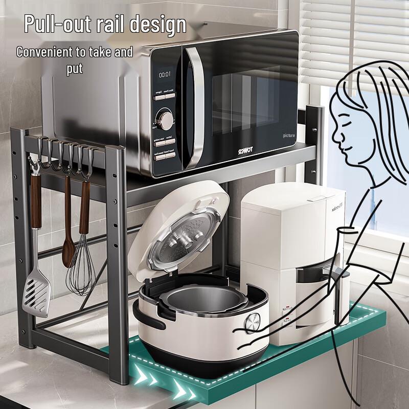 Multi-functional Carbon Steel Kitchen Storage Rack