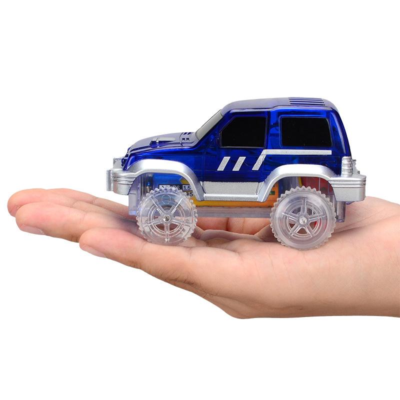 Children's Electric Glowing Racing Track Car DIY Plastic Glow In The Dark Creative Children's Educational Toys