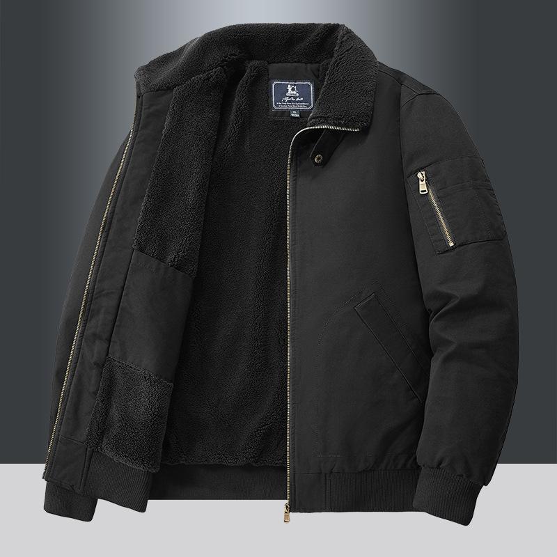 New men's tooling top casual cotton clothes piled thickened thermal jacket jacket