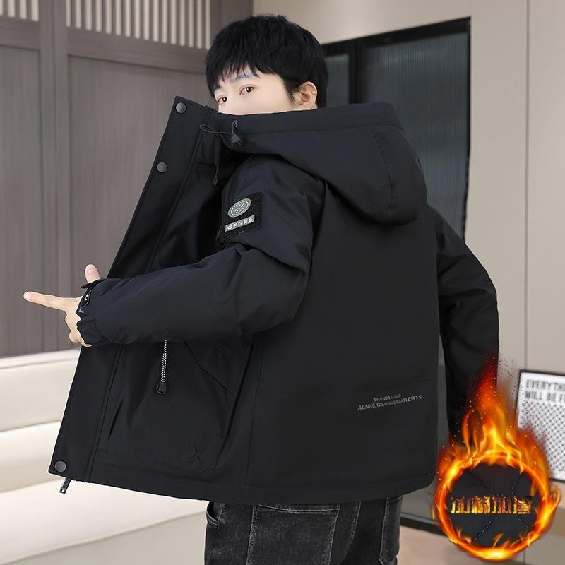 

Padded jacket men s 2025 new spring and autumn winter casual hooded top light cotton jacket two cotton jacket winter clothing M