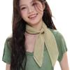 Thin Cotton Linen Scarves Solid Color Pure Color Silk Scarf Retro Small Square Scarf  Vacation