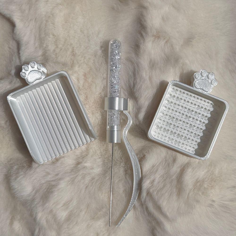 3PCS Single Needle Perler Bead Pen Cat's Paw Collage Bead Tool New Bead Pick Pen