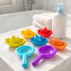 7 Piece Bath Toy Set with Floating Boats and Water Scoops for Toddlers and Infants Durable Plastic Construction for Water Play
