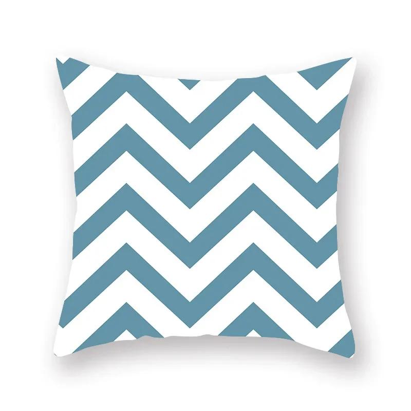 New 45*45Cm Color Teal Blue Cushion Cover Pillow Cases Arrow Geometric For Living Room Home Sofa Chair Decorative Pillowcases