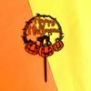 Cartoon Happy Halloween Cake Toppers Acrylic Cake Insertion Flag  Halloween Party Decoration