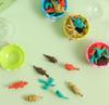 Ranvi Dinosaurier-Bleistiftgummi mit 24 Mini-Dinosaurier-Tier-Spielzeugen für Tier-Radiergummis für Party und Schulbedarf 168-teilige Eier, Radiergummis,