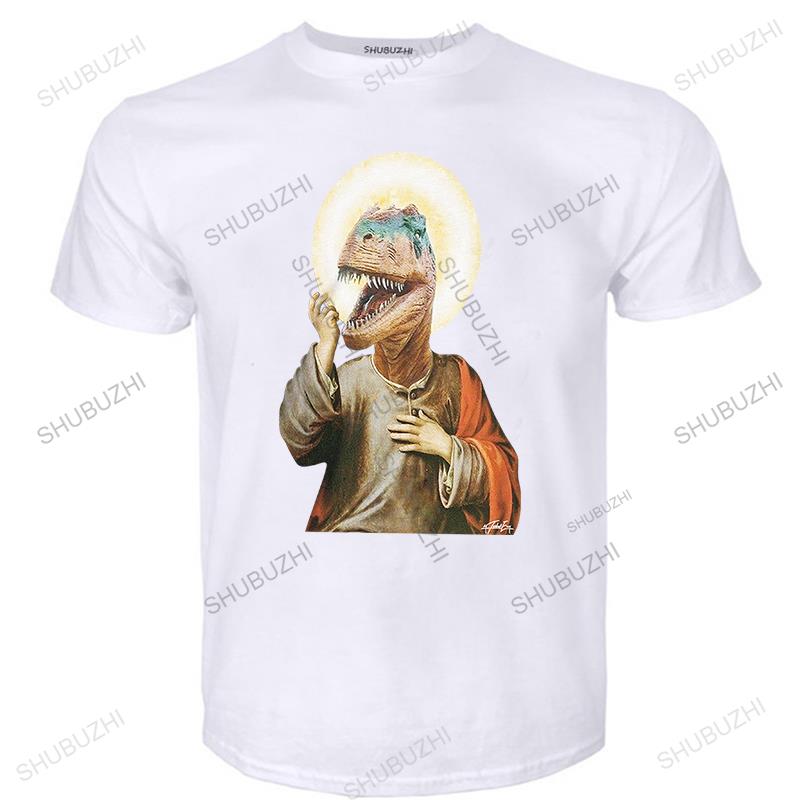 Mens Raptor Jesus Funny Cotton Vintage Tshirt Cartoon T Shirt Men Unisex New Fashion Tshirt Loose Size Top Funny