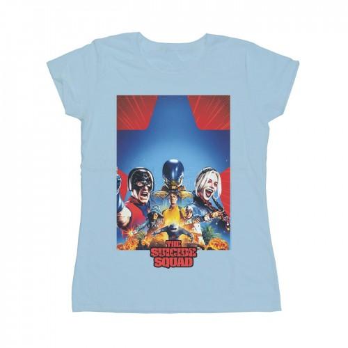 

DC Comics Womens/Ladies The Suicide Squad Blue Star Poster Cotton T-Shirt XXL білий
