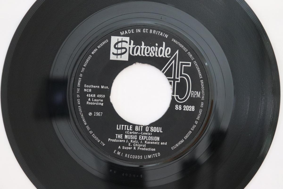 

7inch Record MUSIC EXPLOSION - Little Bit O Soul SS2028 Stateside 1967 UK Rock Used