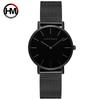 Elegant Slim Waterproof Wristwatch with Steel Mesh Band - Minimalist Japanese Design for Women.