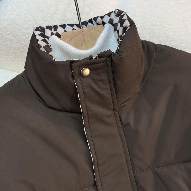 Fashion Winter Woman Short Parkas Stand Collar Loose Thick Warm Jacket Women's Coats