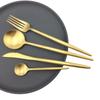 4 Pcs/Set Pure Matte Gold Dinnerware Knife 410 Stainless Steel Western Cutlery Durable Kitchen Food Tableware Dinner Set