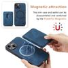 Applicable Apple 16 Pro Mobile Phone Case Leather Solid Color Retro 15 Pro Magnetic Card Case IPhone14 Protective Case