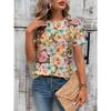 Summer Casual Trend 3D Printed Loose Fashion Fitting Pullover Women's T-shirt