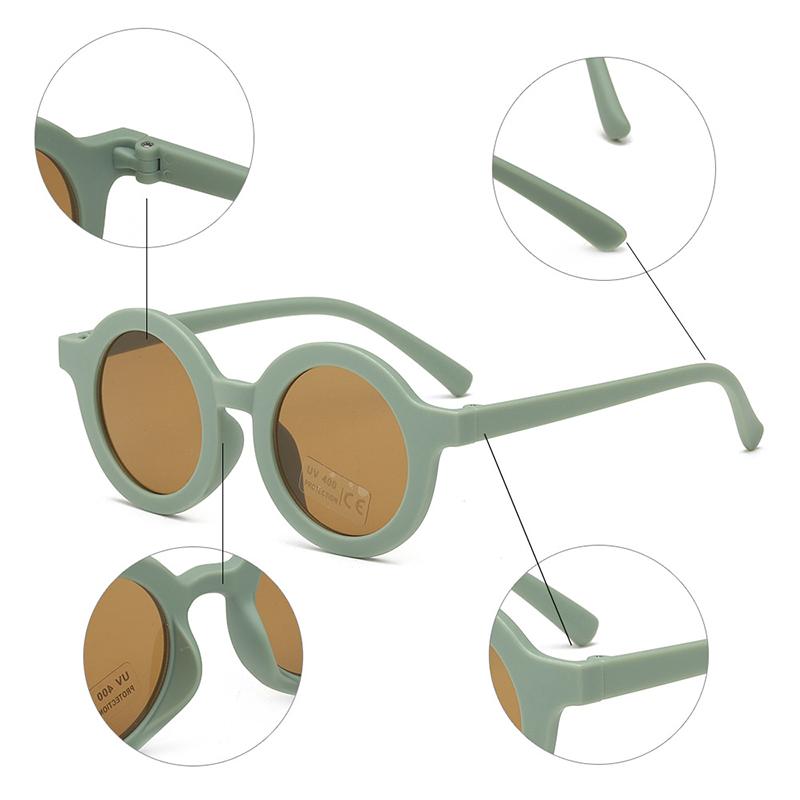 Children's Sunglasses Anti-Uv Round Frame Kids Sunglasses Baby Boys Girls Eyewear