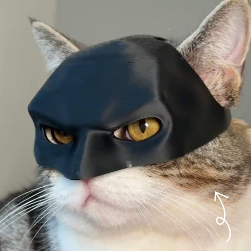 Cat Bat Mask Funny Black Bat Shaped Pet Cat Helmet Mask Halloween Costumes Accessories for Cats Photo Props Halloween Decoration