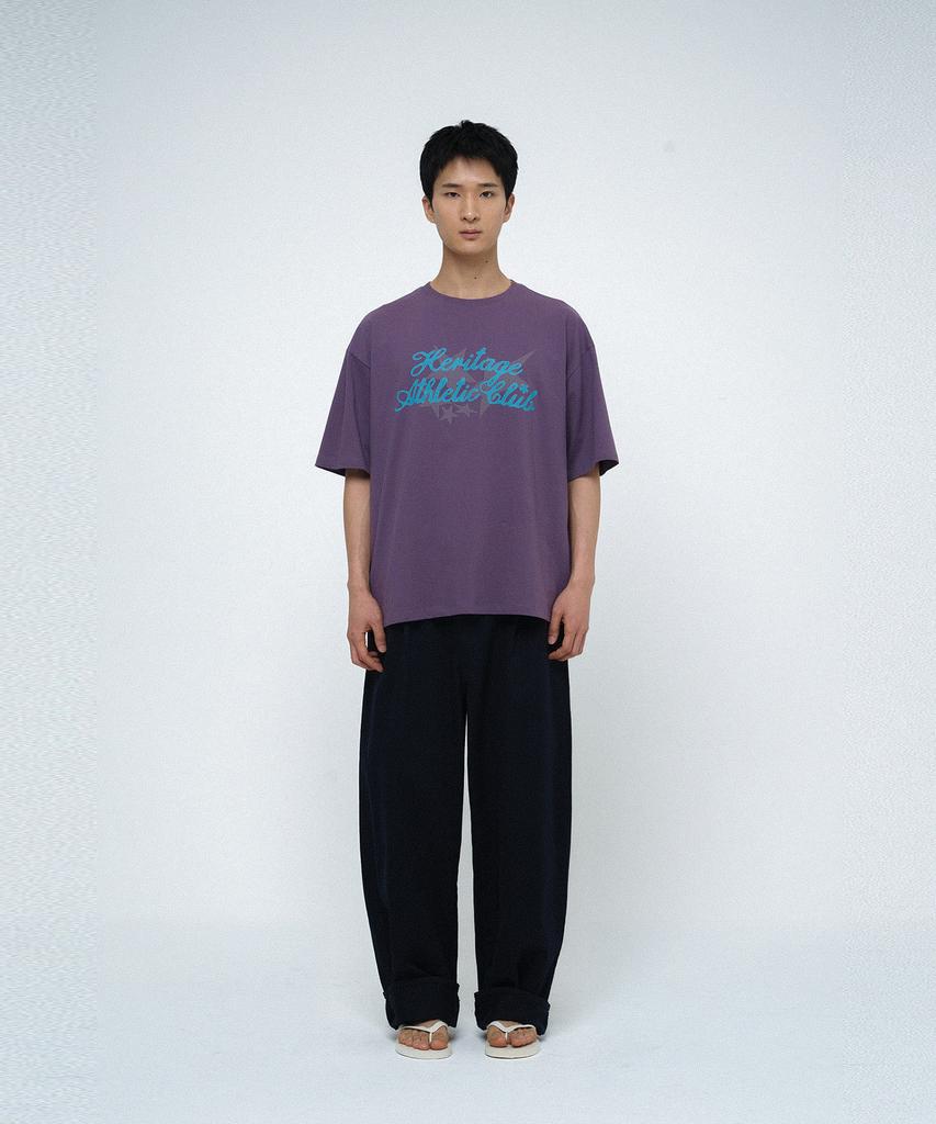 Yunibeoseugameonteu Hac Print T-Shirt_Purple