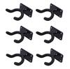 Set of 6 Heavy-Duty Wall-Mounted Guitar Hanger Hooks with Mounting Screws