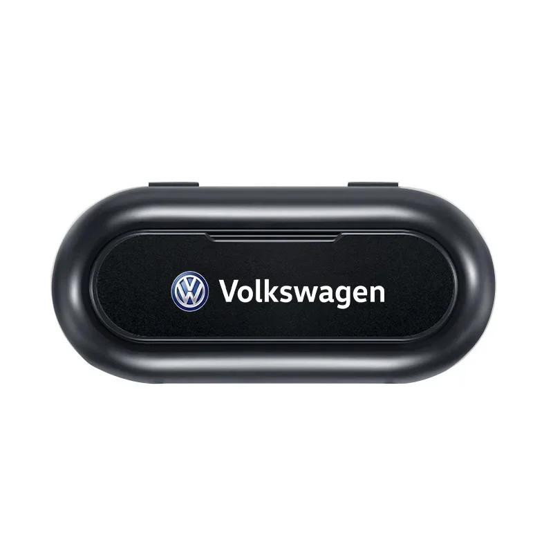 

For Volkswagen VW 1pcs Car Glasses Case Sunglasses Storage Box Glasses Holder Sun Visor For Volkswagen Polo Golf 3 4 5 6 7 8 6 T
