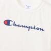 Champion Long Sleeve Crew Script Size 110 Kids' T-Shirt, Neck, 100% Cotton, Logo, Basic, Off-White, (CK-Y402)